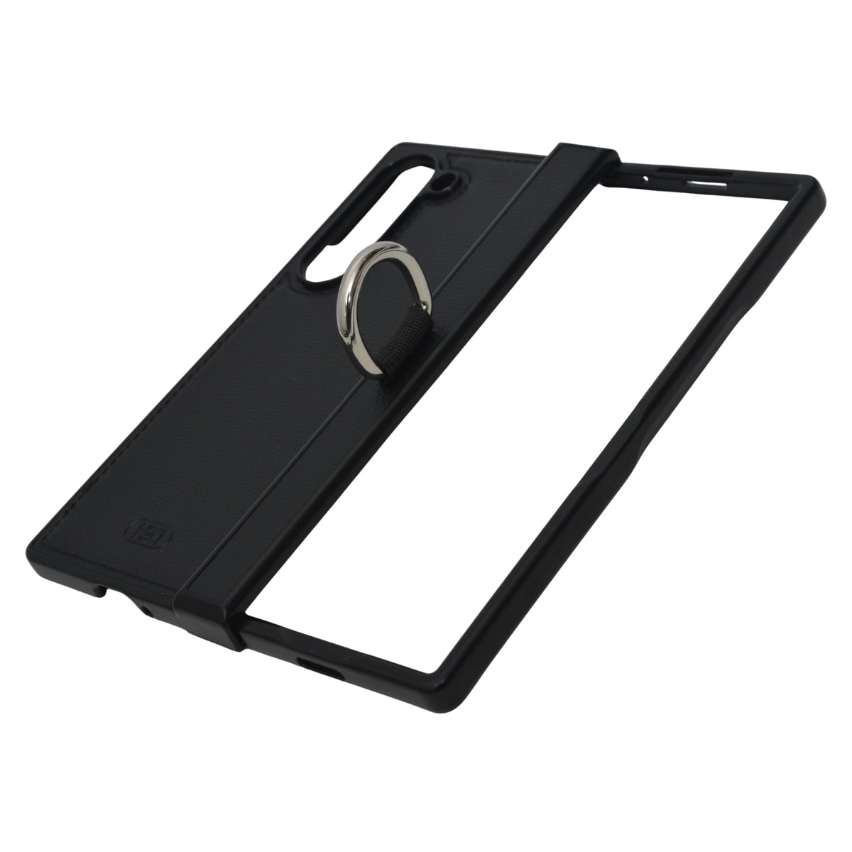 Luxury Leather Texture Case with Metal Ring Holder for Samsung Galaxy Z Fold 6