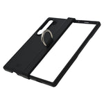 Luxury Leather Texture Case with Metal Ring Holder for Samsung Galaxy Z Fold 6