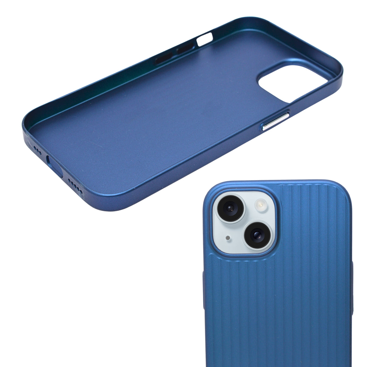 Sleek Ribbed Texture Phone Case for iPhone 15