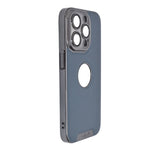 Luxury Vegan Leather with Logo Cutout Phone Case for iPhone 14 Pro