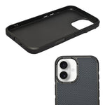 Geometric Carbon Fiber Texture Phone Case for iPhone 16