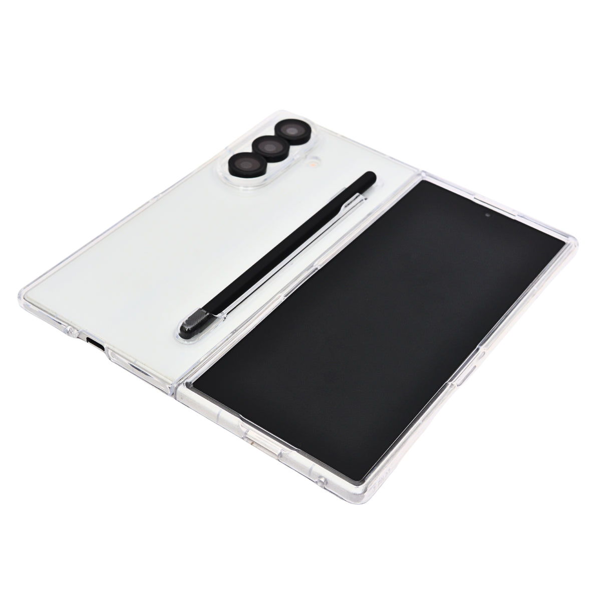 Crystal Clear with S Pen Slot Phone Case for Samsung Galaxy Z Fold 7