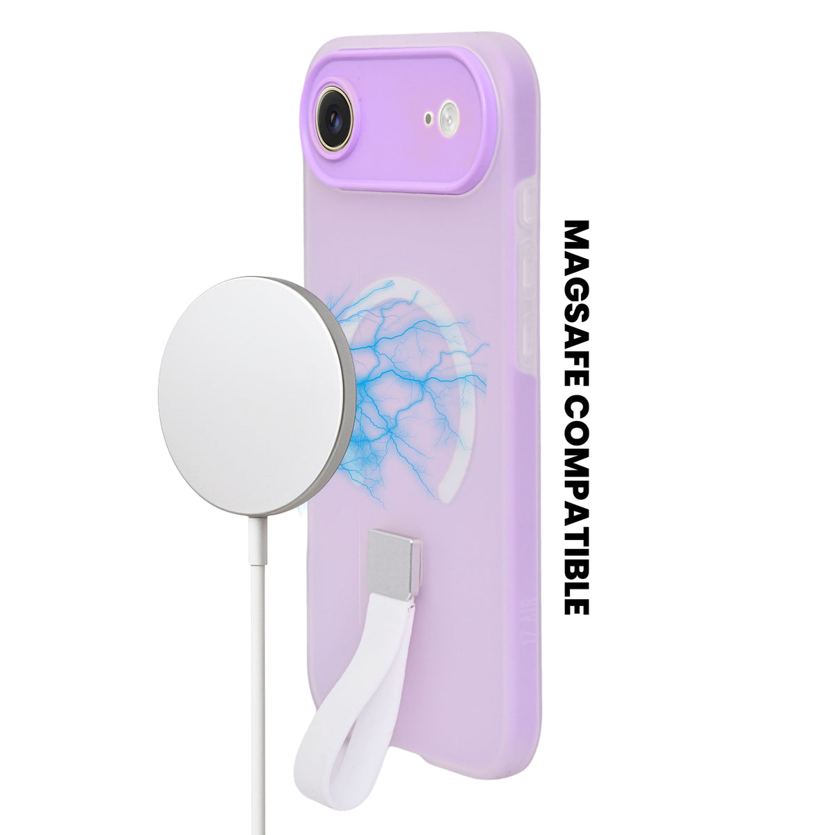 Frosty Matte with Silicone Finger Loop Phone Case for iPhone 17 Air