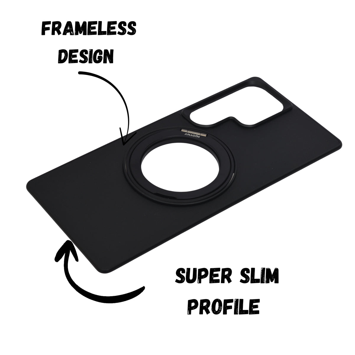 Metallic Camera Protector Frame with 360° Rotatable Kickstand Phone Case for Samsung S25 Ultra