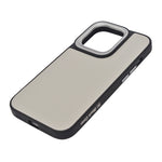 Classic Leather Textured with Metal Camera Ring Phone Case For iPhone 14 Pro