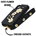3D Flower Wallet Flip with Card Holder & Detachable Sling Phone Case for iPhone 16 Plus