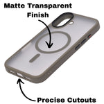 Matte Transparent Hard Protective Phone Case for iPhone 16 Plus