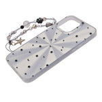 Midnight Stars Cosmic Sparkle with Beaded Wrist Strap Phone Case for iPhone 15 Pro Max