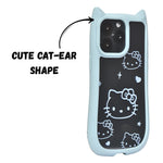 Cute Cartoon Phone Case with Cat Ears For iPhone 15 Pro