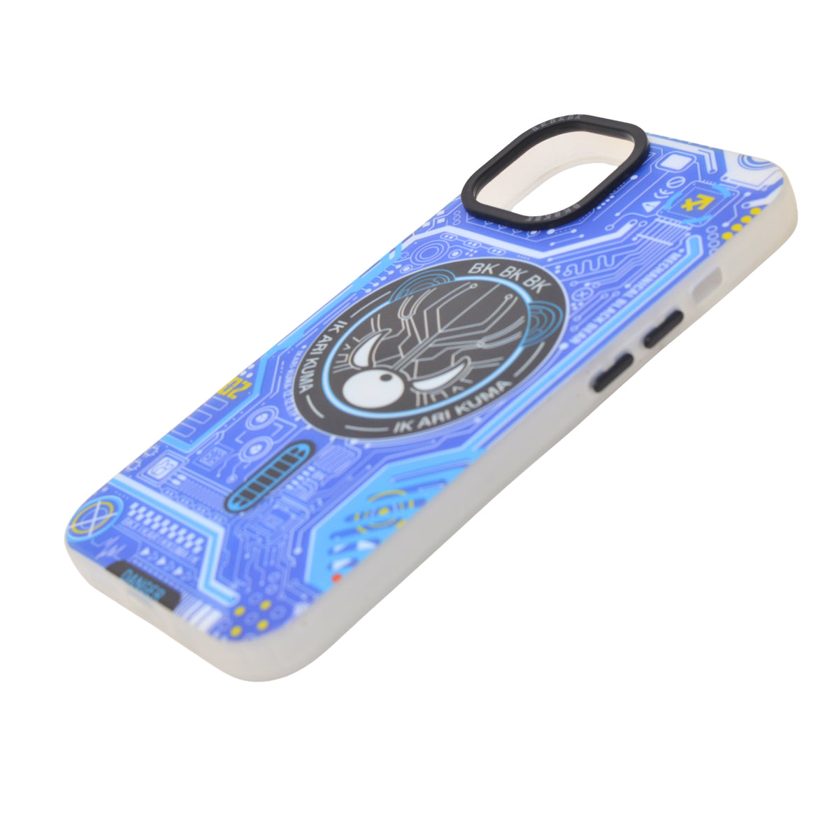 IKARIKUMA Angry Bear Cartoon Protective Phone Case For iPhone 14 Plus / 15 Plus