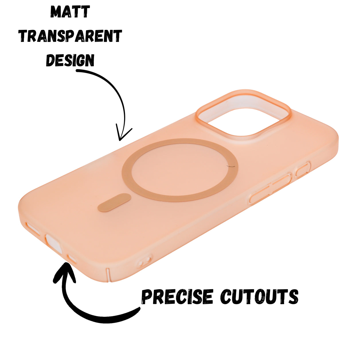 Hard Frosted MagSafe Compatible Phone Case for iPhone 16 Pro