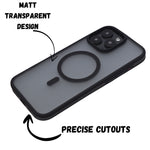 Matte Transparent Hard Shell Protective Phone Case for iPhone 16 Pro Max
