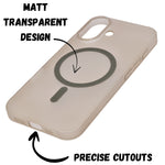 Hard Matte Transparent MagSafe Compatible Phone Case for iPhone 16 Plus