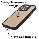 Transparent Crome Camera Ring Protective Phone Case for iPhone 16 Pro