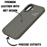 Premium Leather Heat Dissipation Protective Case for iPhone 16 Plus