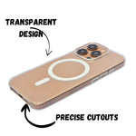 Hard Crystal Clear MagSafe Compatible Phone Case for iPhone 16 Pro