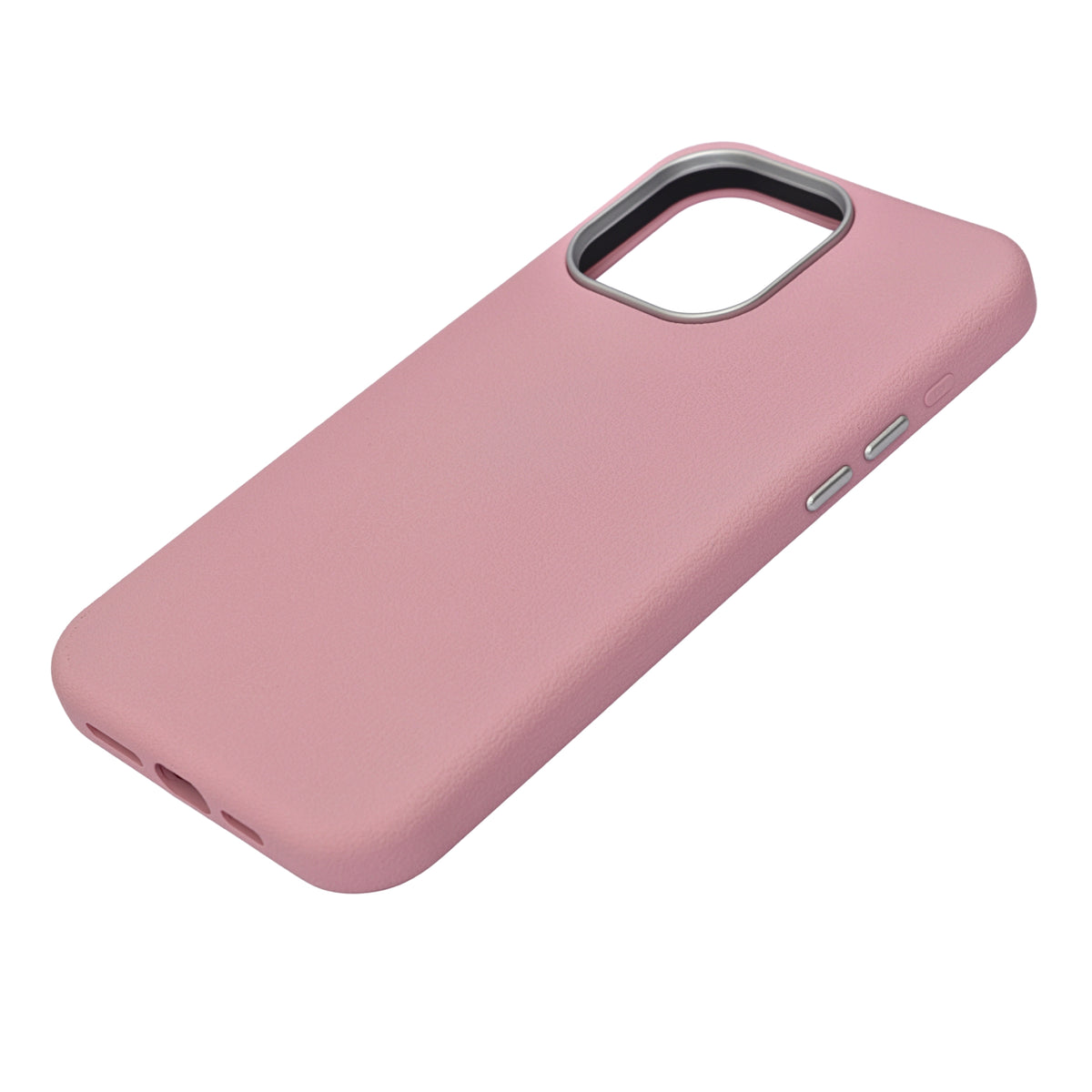 Premium PU Leather with Metal Camera Frame Phone Case for iPhone 15 Pro Max