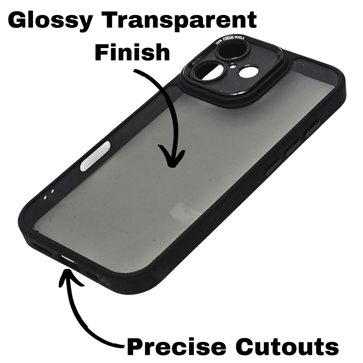 Smoke Transparent MagSafe Compatible Phone Case for iPhone 16