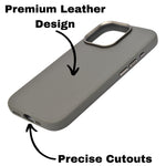 Classic Leather Texture Protective Phone Case For iPhone 16 Pro