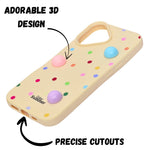 3D Colorful Polka Dot Soft Protective Phone Case for iPhone 16