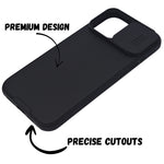 Carbon Texture with Sliding Camera Protector Phone Case for iPhone 16 Pro