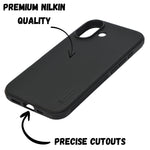 Premium Carbon Textured Anti-Slip Protective Phone Case for iPhone 16 Plus