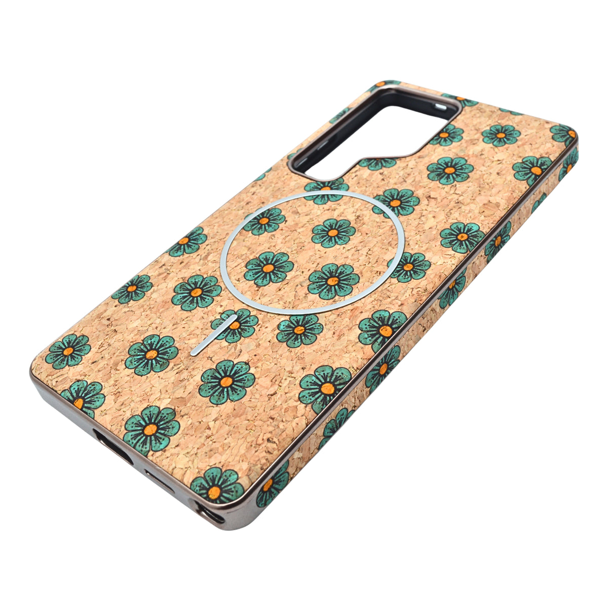 Cork Texture Printed MagSafe Compatible Phone Case for Samsung Galaxy S25 Ultra
