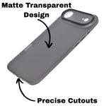 Frosted Matte Finish Slim Translucent Phone Case for iPhone 17 Air
