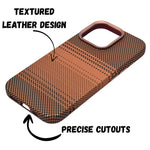 Gradient Checkered Copper Phone Case for iPhone 16 Pro