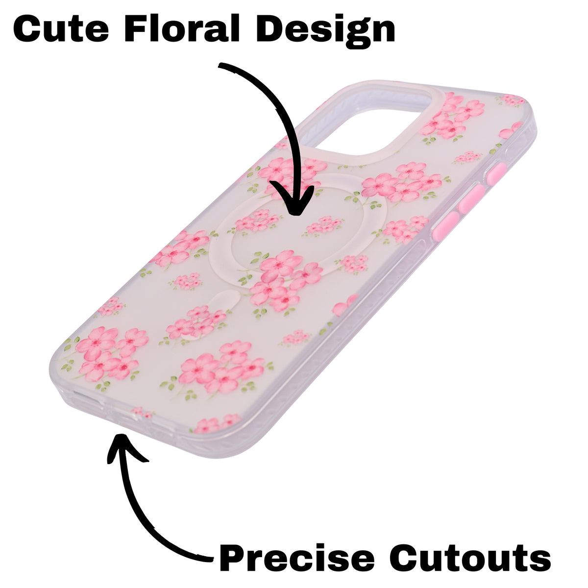 Cherry Blossom MagSafe Compatible Phone Case for iPhone 15 Pro Max