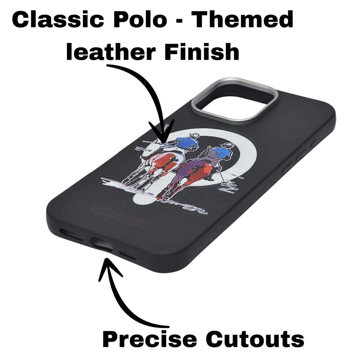 Santa Barbara Polo & Racquet Club Leather Phone Case For iPhone 16 Pro Max