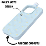 3D Cartoon Character with Polka Dots Soft Phone Case for iPhone 16 Pro Max