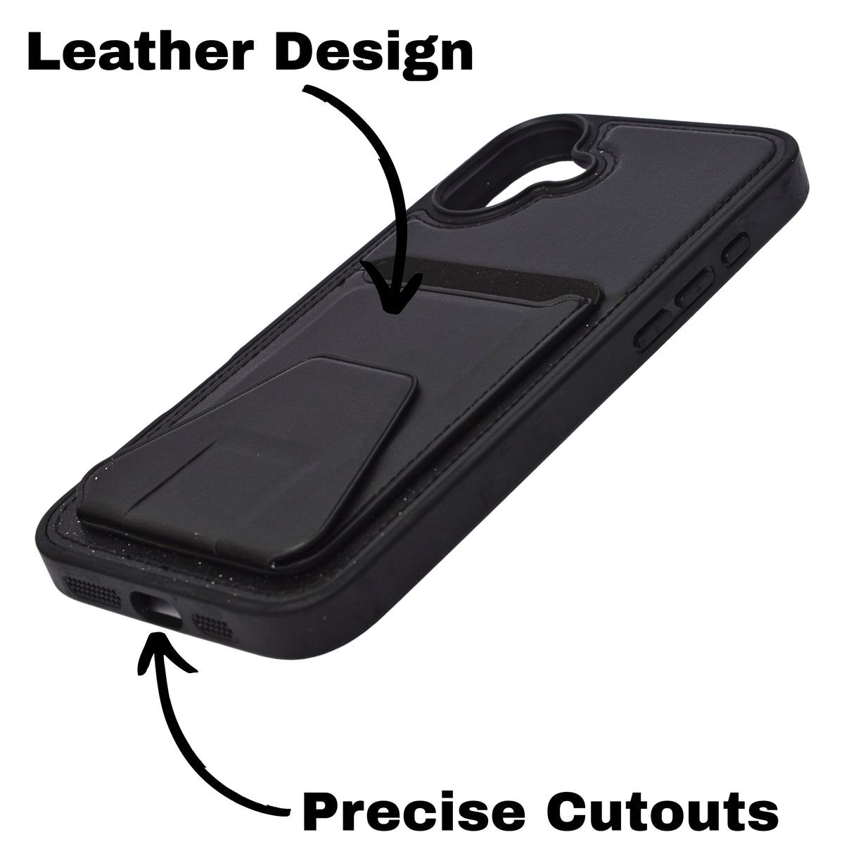 Card Wallet Case Durable Built-in Stand Cover For iPhone 16 Plus