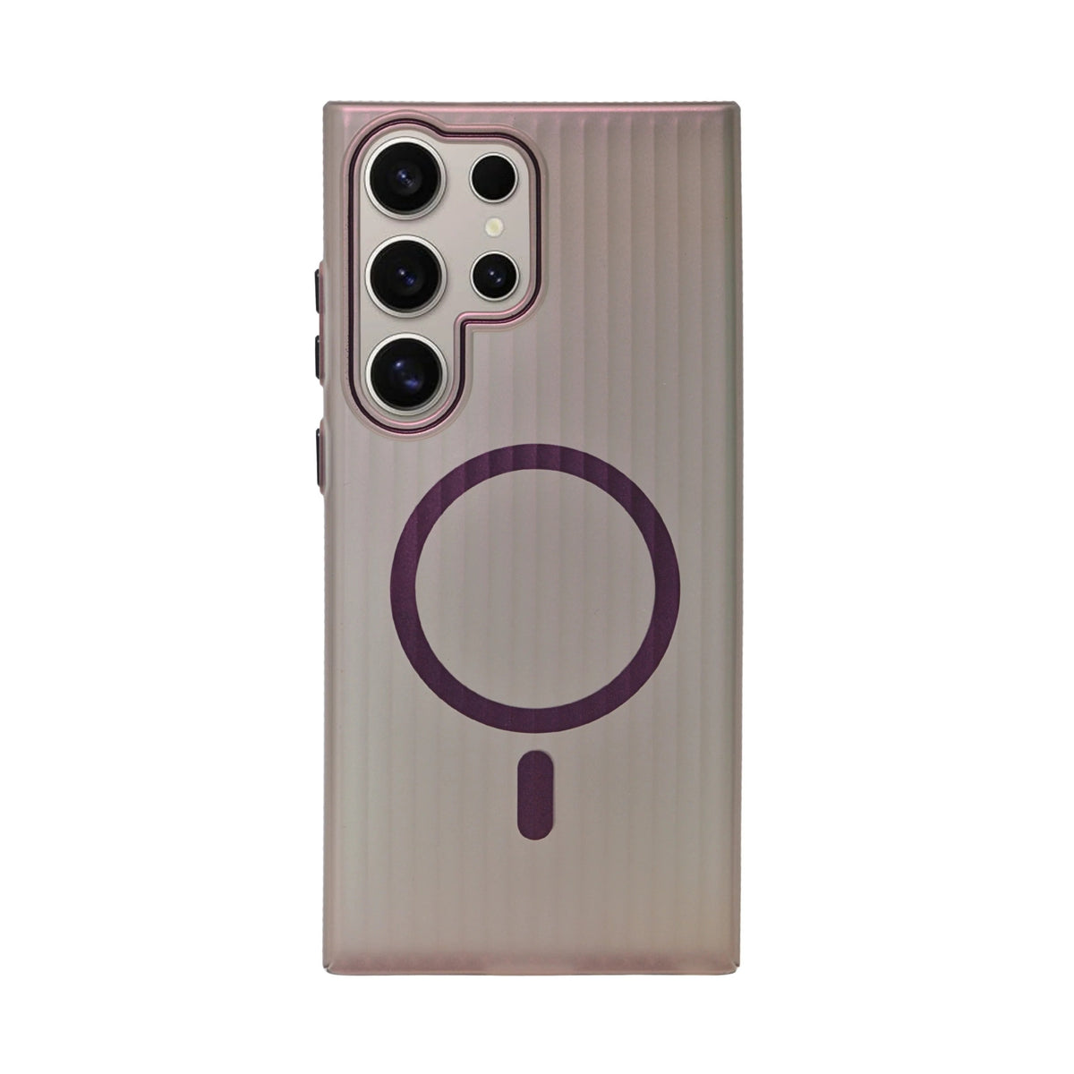 Minimalist Frosted Vertical Stripe MagSafe Case for Samsung S23 Ultra