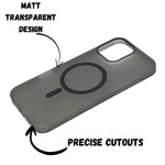 Hard Matte Transparent MagSafe Compatible Phone Case for iPhone 16 Pro