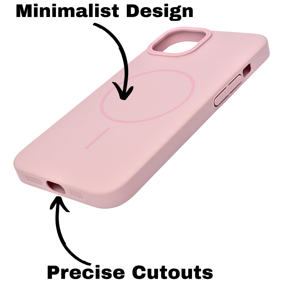 Matte Finish Hard Plastic MagSafe Compatible Phone Case for iPhone 15