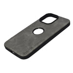 PU Leather with Precise Apple Logo Cutout Phone Case for iPhone 15 Pro Max