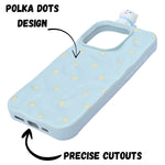 3D Cartoon Character with Polka Dots Soft Phone Case for iPhone 14 Pro