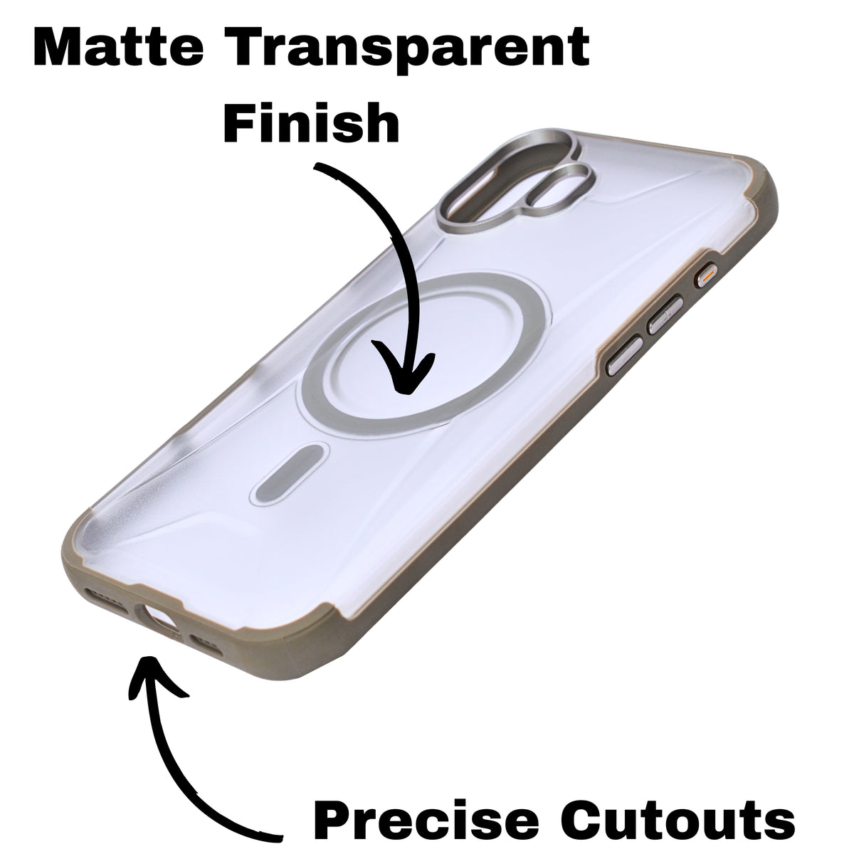 Transparent MagSafe Case with Shockproof Protection for iPhone 16 Plus