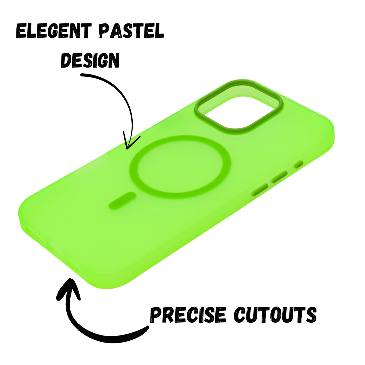 Frosted Translucent MagSafe Silicone Case for iPhone 16 Pro Max