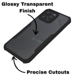 Transparent Rugged Edge Phone Case for iPhone 16 Pro Max