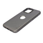 Classic Textured Grip with logo Cutout Phone Case for iPhone 15 Pro Max