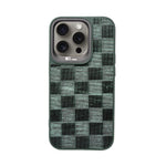 Checkered Texture Grip Case For iPhone 15 Pro