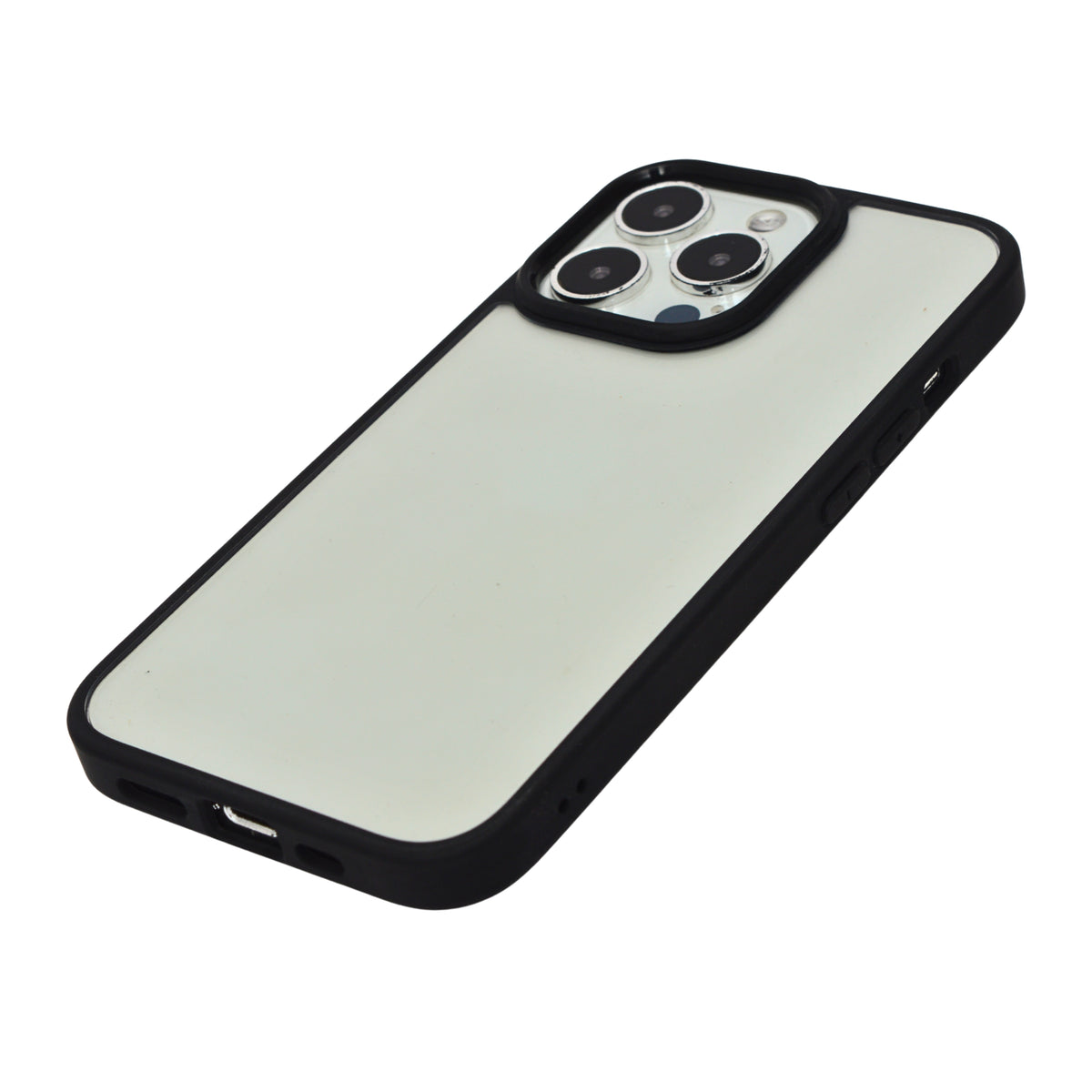 Modern Clear Protective Case with Stylish Frame for iPhone 13 Pro