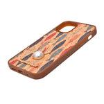 Bohemian Ethnic Print Cork Texture with Pearl Detail Phone Case for iPhone 12 / 12 Pro