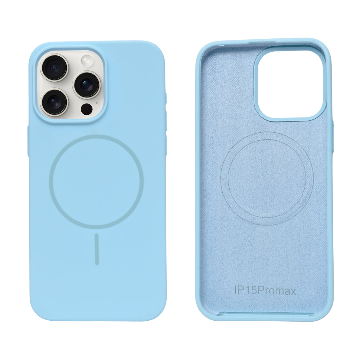 Soft Silicone with MagSafe Ring Phone Case for iPhone 15 Pro