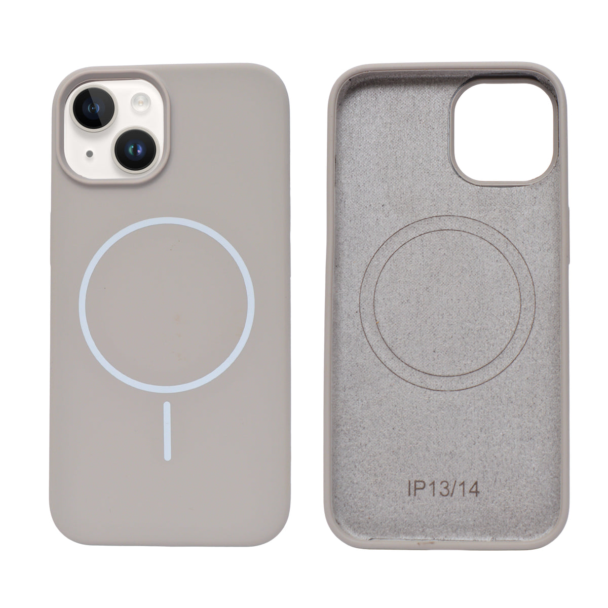 Soft Silicone with MagSafe Ring Phone Case for iPhone 14 Plus / 15 Plus