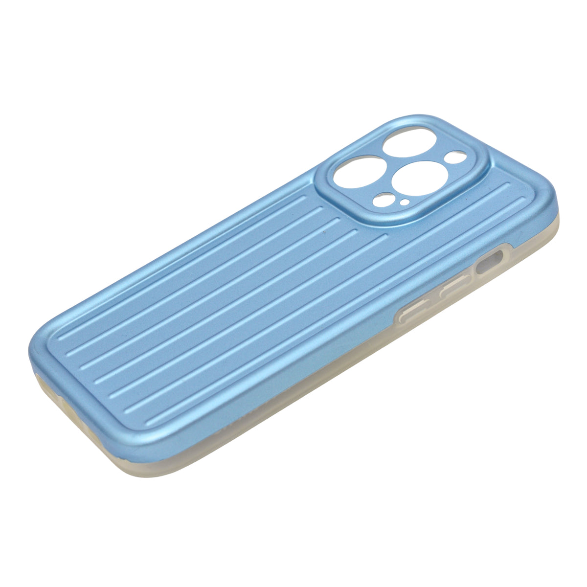 Corrugated Lines Pattern Matte Plating Phone Case For iPhone 14 Pro