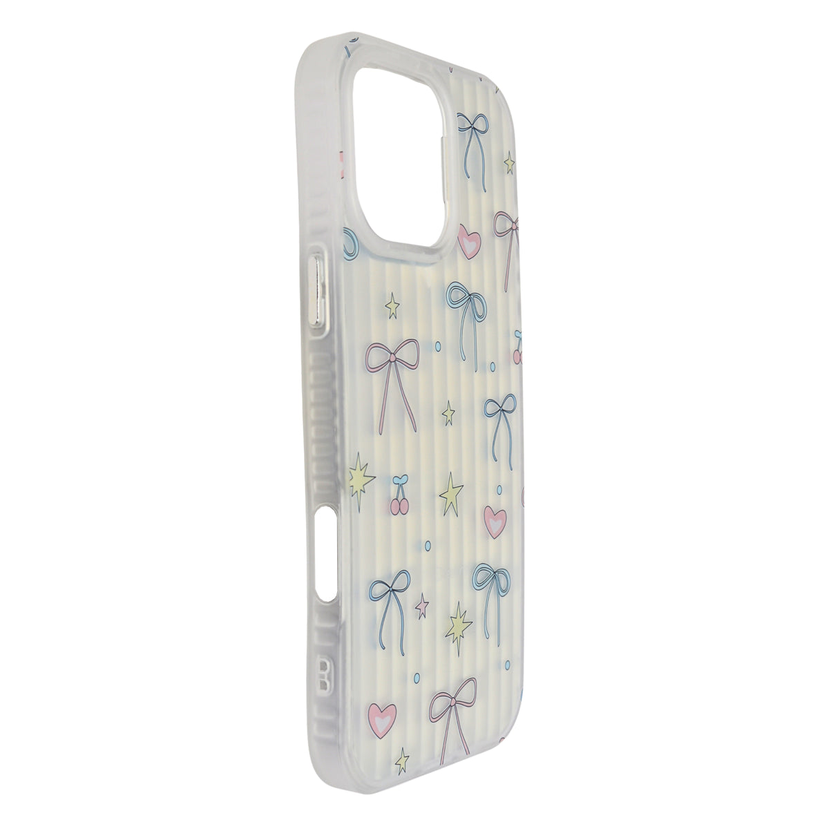 Aesthetic Bow & Floral Print Phone Case for iPhone 16 Pro Max