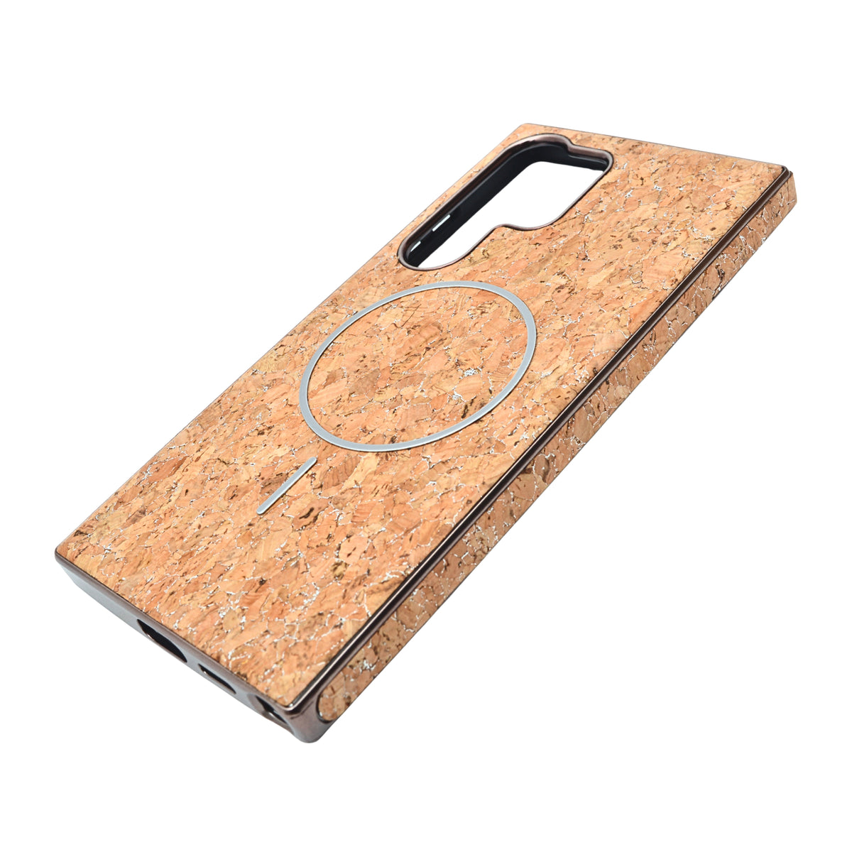 Cork Texture Printed MagSafe Compatible Phone Case for Samsung Galaxy S24 Ultra